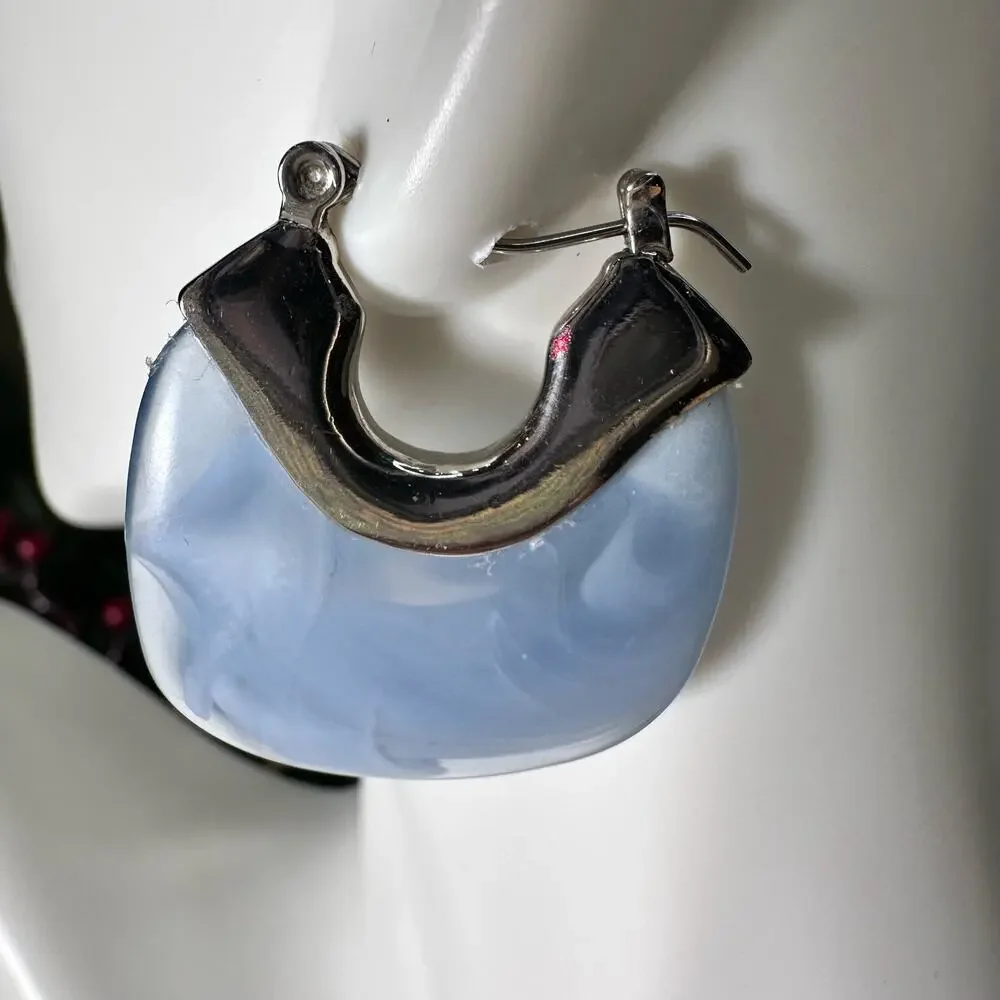 Blue stone earrings